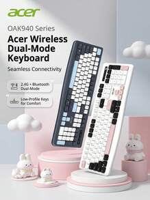 Acer Wireless Bluetooth Keyboard And Mouse Combo, Silent Keys, Office Typing, Compatible With Desktop And Laptop, Office And Home Keyboard And Mouse Set - View 5