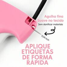 Kit Pistola para Etiquetas de Roupas, com 5 Agulhas e 500 Pinos, Ferramenta Portátil para Lojas e Ateliê - Pistola de costura + 500 agulhas de cola + 5 agulhas - Visão 8