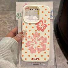1件裝黑色波點UV印花圖案皮革紋理手機殼 - 彩色 - 查看 5