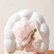Fashion Bow Cotton Indoor Slippers Warm Comfy Slipper For Womens - PL332LO=MARROM - Visão 4