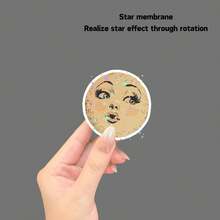 Sassy Vintage Moon Face Sticker Can Be Used To Stick On Cars, Laptops, Windows, Doors, Refrigerators, Water Bottles, Luggage, Etc. Durable Vinyl Stickers - Star Film - View 11