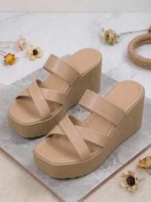 Women Wedges & Platform - Beige - View 3