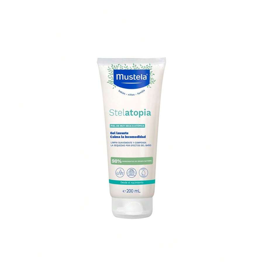 Mustela موستيلا ستيلاتوبيا جل تنظيف للبشرة الأتوبية 200 مل - تنظيف لطيف، مرطب - حساس - مشاهدة 1