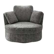 XXL Gray Chenille Armchair - Comfortable And Stylish - 灰色 - 查看 6
