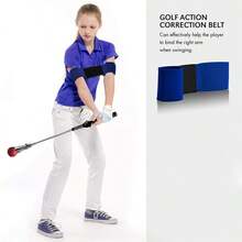 1pc Golf Swing Motion Training Elastic Band, Arm Posture Correction Restraint Strap, Swing Posture Practice Auxiliary Equipment, Beginner Golf Motion Correction Accessory, Outdoor Golf Sports Training Supplies - Multicolor - View 6