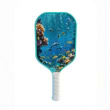 Raket Pickleball Kasual dengan Pola Pemandangan Laut Kreatif untuk Meredakan Stres, Pegangan Anti Selip, Ramah untuk Pemula, Desain Unik, Cocok untuk Penggunaan Pribadi atau Hadiah - Mint Blue - View 12