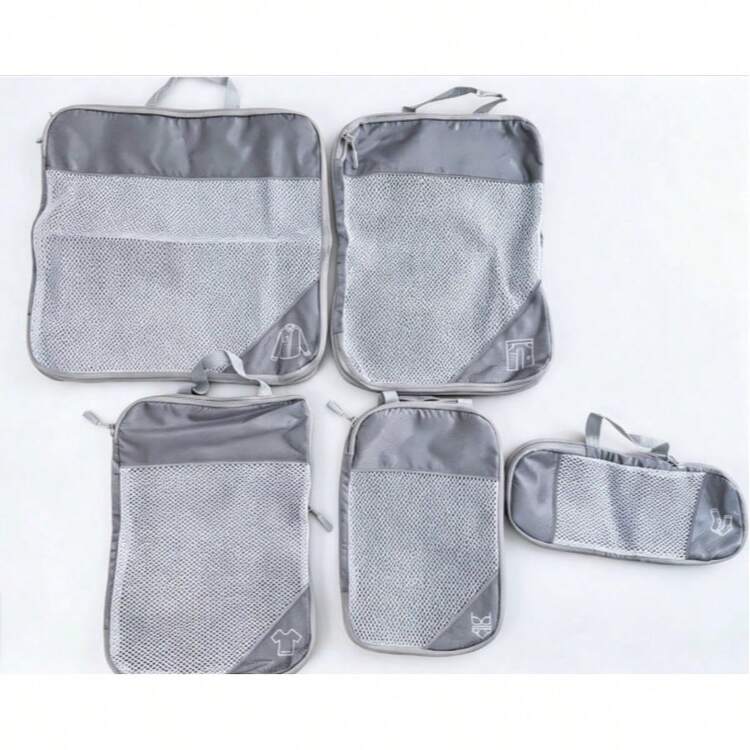 5pcs Travel Compression Storage Bags, Lightweight Luggage Organizer Bags, Durable Space-Saving Travel Essentials - Multicolor - View 11