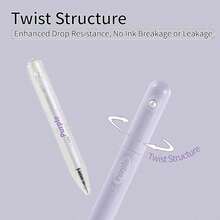 Retractable 0.5mm ST Tip Black Ink Grape Scented Gel Pen, Smooth Writing, Quick-Drying, Student School Office Stationery, Cute Birthday Gift For Women And Men - Multicolor - View 4