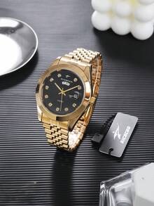 RICECGO Jam Tangan Pria, Aksesori Fashion, Cocok untuk Bisnis, Perjalanan dan Pemakaian Sehari-hari, Pilihan Hadiah Sempurna untuk Pria - Emas - View 16