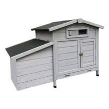 Raised Coop With Wooden Nesting Box, Protects Chickens From Predators And Is Easy To Clean - 淺灰色 - 查看 10