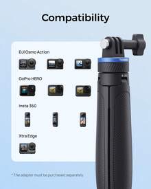 TELESIN Mini 快速開啟自拍棒三腳架,適用於 Osmo Action 6 5 Pro 4 3 Nano Pocket 4 3,鋁合金支架三腳架,適用於 HERO 13 12 Black Luna Ultra X5 X4 Xtra Edge - 查看 15