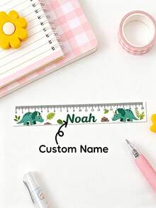 Personalized 7.87 Inch Transparent Ruler, Customizable Name And Pattern, Multiple Designs, Easy To Read And Fade-Resistant. Suitable For Home, Office And Study. Perfect Gift For Back To School, Graduation, Christmas And Birthday - Multicolor - View 11