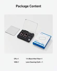 TELESIN CPL VND Black Diffusion Mist Effect 1/4 Lens Filter Kit ND4 ND16 ND64 Magnetic Lens Filter Kit For Insta360 Luna Ultra Filter Frame Set For Traveling Vlogging Shooting - View 14