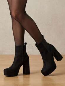Women Ankle Boots & Booties - Gamuza negro - View 4