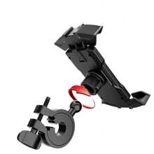Quick Install Bike Handlebar Phone Mount With Anti Slip Silicone For Motorcycles Scooters And All Smartphones Up To 7.2 - Black - View 4