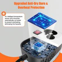 Limpiador a vapor portátil - Modelo compacto de alto rendimiento con cable de 2500 W, calentamiento en 15 segundos, depósito de agua de 1,2 L, mango ajustable de 3 velocidades, limpiador a vapor de alta presión para eliminar manchas y suciedad, vapor de alta presión - Blanco - Ver 4