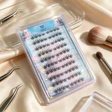 80 Clusters Glue-Free No-Removal False Eyelashes, Eyelash, Lashes, Little Pear Blossom Short Baby Curl 3D Lash Clusters, Self-Adhesive For Morning Rush Makeup - C - View 10