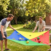4‑Color Bean Bag Toss Game Set, 2.1*1.4m Indoor Outdoor Throwing Game With 6 Random Color Soft Ball, Multicolor Target Toss Game For Backyard Beach Party Group Team Building Activities - 4-colors, 2.1*1.4m - View 2