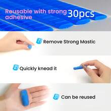 96pcs Heavy Duty Adhesive Putty, Reusable And Removable, Suitable For Posters, Photos, DIY Crafts, Artwork Display, Painting And Hanging Decor, Perfect For Home And Office Wall Applications - Strong Adhesive Putty - View 11
