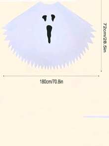 1 Piece Adult White Ghost Cape, Suitable For Various Festival Makeup Party Costume Props And Outfits - White - View 8