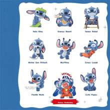 MINISO Stitch What's So Naughty Series Blind Box Mainan Kartun Lucu untuk Dekorasi Meja, Model Anime, Ornamen, Figur Mainan, Kotak Misteri, Hadiah Natal dan Ulang Tahun (Pengiriman Acak 1 buah) - MultiWarna - View 3