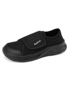Women's Summer Breathable Mesh Hook & Loop Slip-On Loose Fit Wide Toe Box Soft Sole Lightweight Casual Sports Shoes For Elderly - Black - View 8