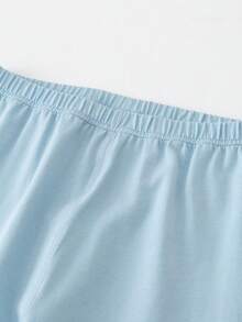 mini bala Conjunto de Roupa Íntima Térmica Macia e Elástica para Meninos & Meninas, Camada Quente de Long Johns, Outono-Inverno 2026 - azul gelo - Visão 5