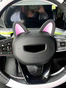 2pcs Motorcycle Helmet Decorative Stickers Cat Ears Design Creative Universal Car Decoration Stickers - Black - View 6