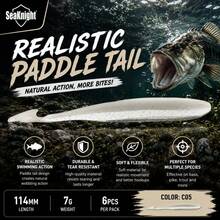 Umpan Ikan Realistis SeaKnight Soft Paddle Tail, Cocok untuk Ikan Bass, Ikan Pike, dan Ikan Trout, Umpan Plastik Lunak Realistis - MultiWarna - View 2