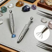 Non-Slip Bare Diamond Gripper, Short 4-Claw Clip Jewelry Tool, Piercing Needle Jewelry Gripper - A - View 3