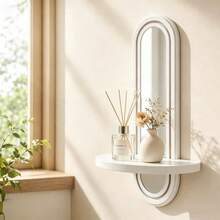 Arched Mirror Wooden Wall Hanging Shelf, Wall Decor Storage Rack, Suitable For Entryway, Bedroom, Living Room - View 11