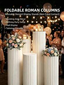Wedding Decoration Art Background Column, Foldable Pleated Roman Column, Party Banquet Atmosphere Wedding Prop - AA - View 5