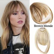 Women's Clip-In French Bangs Hair Piece, No Sideburns, Synthetic Hair, Natural Style, Heat-Resistant Fiber, Lightweight Invisible Clip-In Hair Accessory - Multicolor - View 19