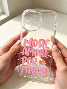 More Love, Soft Shell, Transparent Protective Case, Convenient And Practical, Brand New Fashion Creative Design Aesthetics, High-Quality Air Cushion Protective Case, Suitable For Men And Women, Compatible With Apple 17/17Pro/17Promax/16 Pro Max/17/15/14/13/12/11 - Transparent 6 - View 3