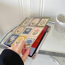 1件復古拼貼花卉印花360°旋轉平板保護殼，多角度觀看書本式支架，相容 iPad A16 2025、Galaxy Tab S9 FE/S8 Plus/S7/S10、Pad、MatePad、Pad、Honor Pad、Xiaoxin Pad - 彩色 - 查看 6