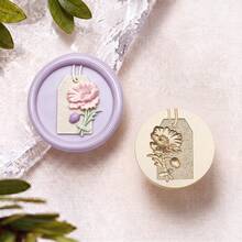 1pc Floral Embossed Wax Seal Stamp Copper Head - Perfect For Love Letters, Invitations, Holiday Cards, Journals, Scrapbooking, DIY Crafts - Embossed Floral Stamp Head/1Pcs - View 15