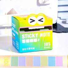 Gradient Color Removable Sticky Notes, Multiple Colors, Transparent Sticky Notes, Notebook, Office Supplies, Desktop Decor And Various Office Supplies. Can Be Used As Desktop Decoration, Creative Gifts, Party Gift Bag Fillers. - Multicolor - View 9