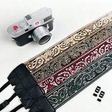 寬版相機肩背帶，復古相機背帶，通用於單反與無反相機，適用於頸掛、斜跨與腕帶，相機配件，防摔相機繩 - 查看 1