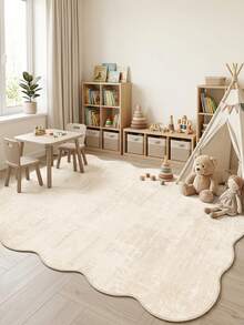 1 Buah Karpet Area Lembut Bergaya Minimalis Modern Estetika Prancis Warna Krem, Bahan Kasmir Imitasi, Cocok untuk Kamar Mandi, Dapur, Pintu Masuk, Lorong, Samping Tempat Tidur, Ruang Tamu, Kamar Tidur, Dapat Dicuci dengan Mesin Sepanjang Musim, Ukuran Besar Asimetris, Dekorasi Rumah - MultiWarna - View 4