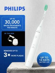 PHILIPS Sonicare HX2431 2000 Series Adult Rechargeable Sonic Electric Toothbrush, Clean & Sensitive Modes, 30,000 Strokes/Min, USB Charging Base, 14-Day Battery Life - Multicolor - View 1