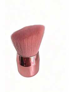 Portable Mini Kabuki Foundation Brush (1pc) – Pink Travel Makeup Brush; Fluffy Blending Brush, Suitable For Liquid Foundation, Blush And Setting Powder; Daily Essential For Women And Girls, Perfect For Travel And Home Use. - Pink - View 14