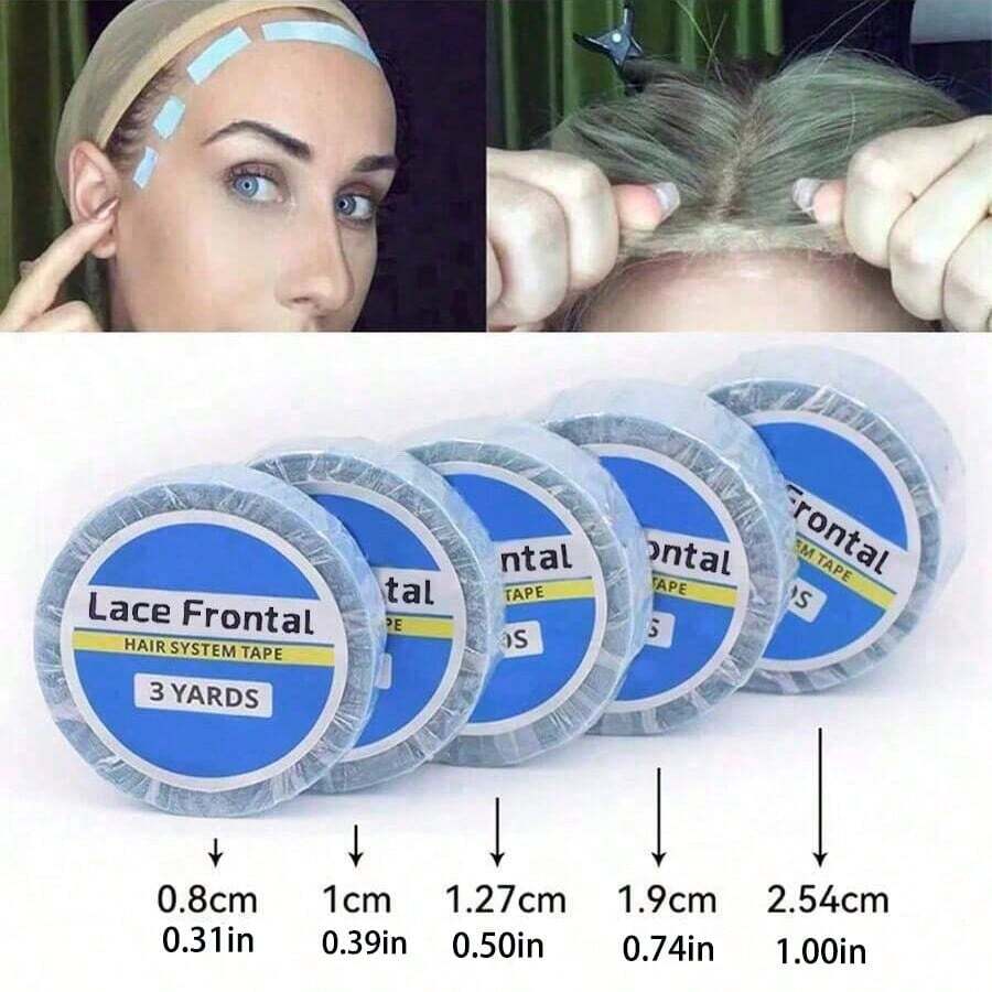 1pc Double-Sided Bio-Adhesive Tape For Wig Film Mesh Scalp, Waterproof And Sweat-Resistant Adhesive Patch - Multi-color - View 1