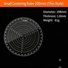 Clear Acrylic Round Center Finder Lathe Work Compass For Wood Turning, Measuring, And Design - 200mm/7.87in - A - View 5