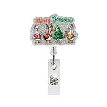 1pc Christmas Retractable Rotating Badge Reel Holder - Multicolor - View 10