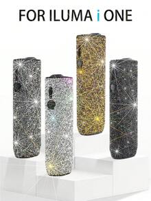 BLBLBL 1件裝多色奢華閃亮水鑽可愛亮面防摔軟殼電子煙保護套，IQOS ILUMA I ONE 煙盒配件，手工全包覆 Lambert 反射閃耀效果，適合美妝愛好者 - 彩色 - 查看 2