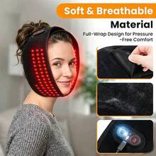 Facial Lifting Jaw Heat Pad With Red Light Function, Wireless Jaw Heating Pad, USB Rechargeable, 3-Level Intelligent Temperature Control, 3-Level Timer, Temporomandibular Joint Facial Heat Wrap, Suitable For Face And Jaw, Facial Support Pad, Portable Design, Easy To Carry For Travel, Suitable For Home And Office Nap, Unisex, Essential Home Item, Ideal Gift Choice - View 4