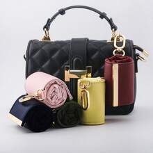 1pc Reusable Mini Keychain Tote Bag With Key Ring, Foldable Supermarket Shopping Bag, Daily Use Accessory - Multicolor - View 9
