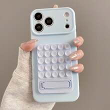 Order And Follow Store To Get Free Lanyard Phone Case, Keyboard Stress Relief Suction Cup With Built-In Stand Full Coverage Liquid Silicone Phone Protective Case + Lanyard Phone Case / Compatible With Apple 18PROMAX/18PRO/17PROMAX/16promax/15promax/14promax/13promax/12promax/11promax/ Compatible With Xiaomi/Honor/ - Baby Blue - View 2