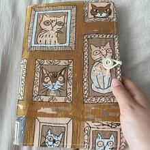 Pharaoh's Cat, Vintage Creative Interesting Notebook, Premium Fabric Cover Personalized Planner, Handmade Original Personalized Notebook, Cute Cat Fabric Diary, Collectible Notebook, Collectible Planner - Cat Notebook - View 16