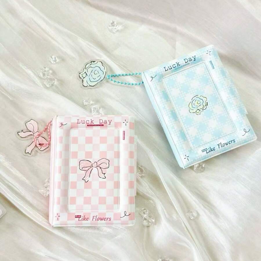 Original PVC Idol Card Album, Korean Ins Style 1-Pocket Card Holder, 3-Inch Photo Album, Small Card Storage Book - Multicolor - View 1
